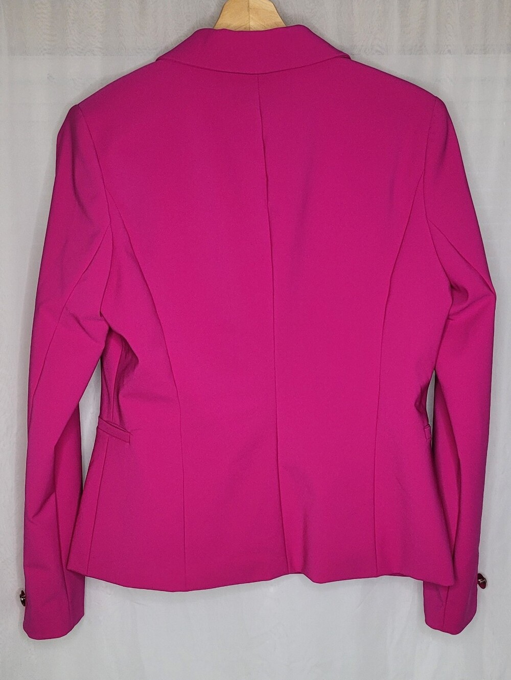 Nicole Miller Bright Fuchsia Single-button Blazer Medium Versatile Bold NEW - Picture 5 of 7